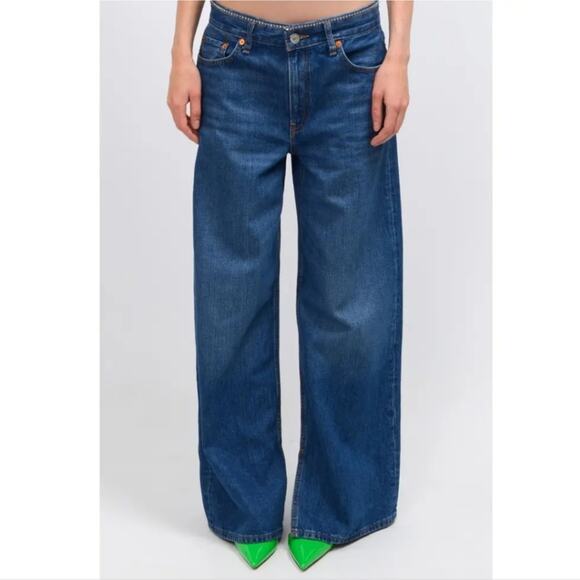 NEW Re/Done Iconic Heritage Silhouette Crystal Bay Fade Low Rider Loose Jean 32 - Picture 1 of 15